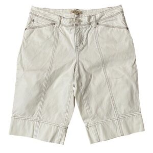 CAbi Cream Bermuda Shorts Versatile Casual Style Coastal Beach Mature Neutral 10